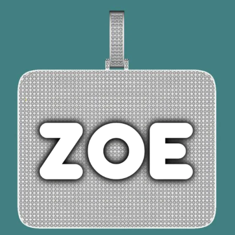 CUSTOM LETTER NECKLACE 3D BIG SQUARE sold by The GUU Shop