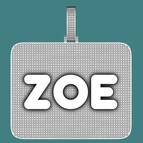 CUSTOM LETTER NECKLACE 3D BIG SQUARE sold by The GUU Shop