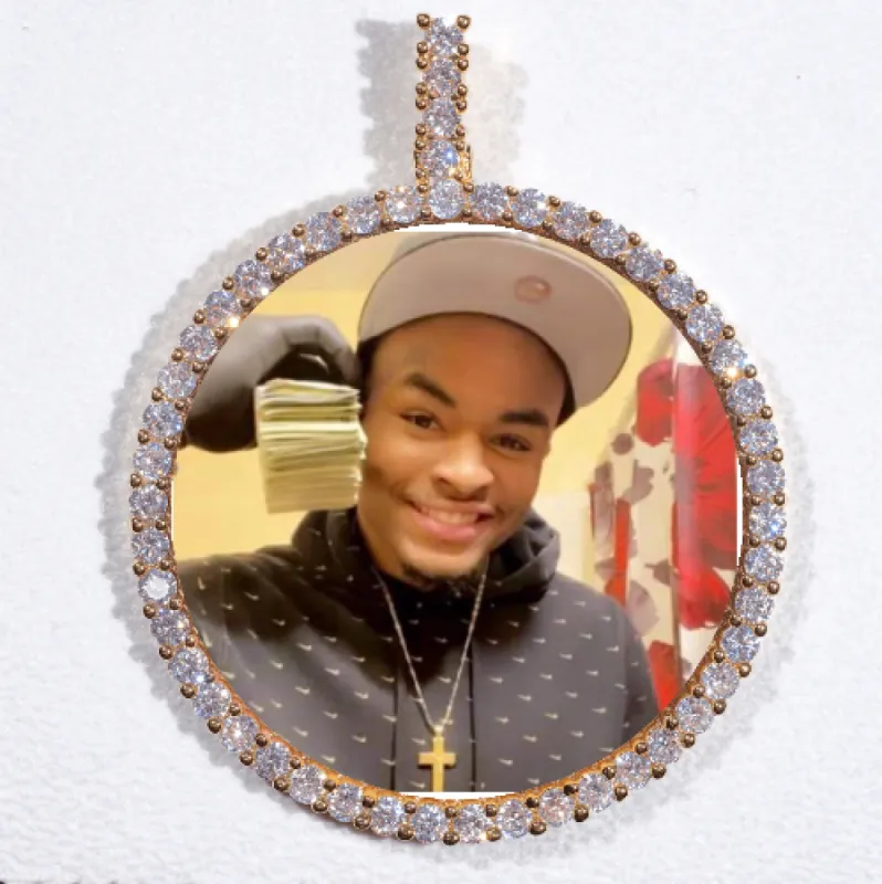 LARGE 3D CIRCLE CUSTOM PICTURE PENDANT sold by The GUU Shop