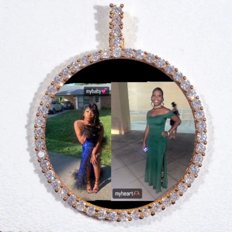 LARGE 3D CIRCLE CUSTOM PICTURE PENDANT sold by The GUU Shop