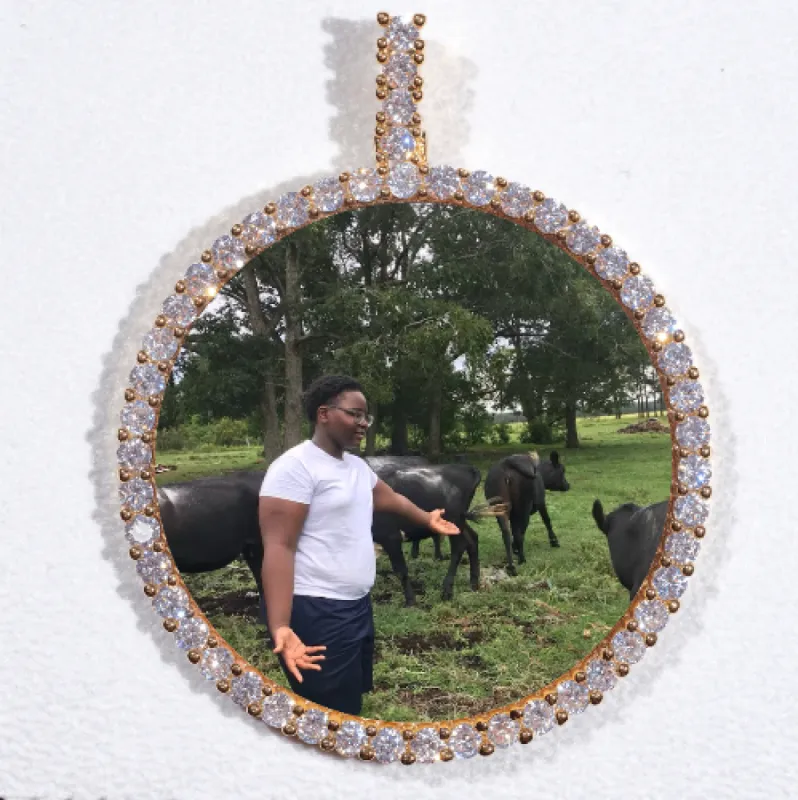 LARGE 3D CIRCLE CUSTOM PICTURE PENDANT sold by The GUU Shop