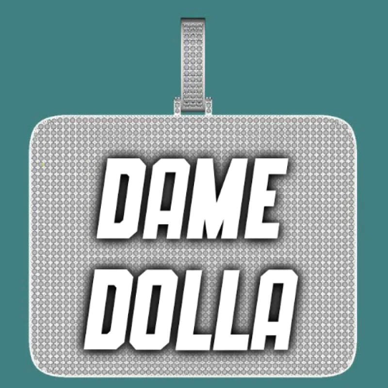 CUSTOM LETTER NECKLACE 3D BIG SQUARE sold by The GUU Shop