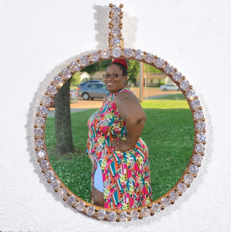 LARGE 3D CIRCLE CUSTOM PICTURE PENDANT sold by The GUU Shop