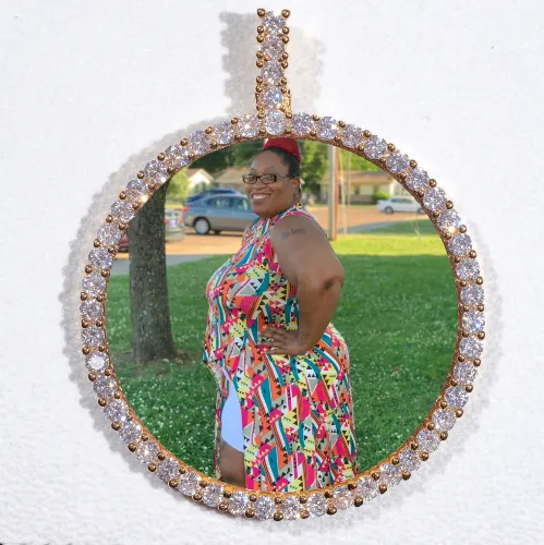 LARGE 3D CIRCLE CUSTOM PICTURE PENDANT sold by The GUU Shop