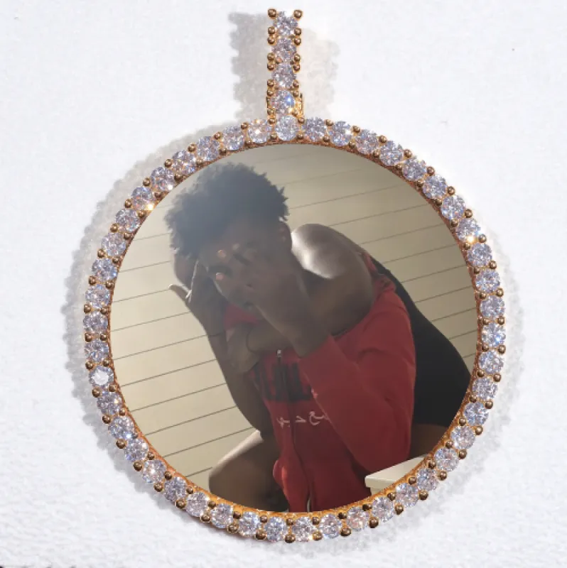 LARGE 3D CIRCLE CUSTOM PICTURE PENDANT sold by The GUU Shop
