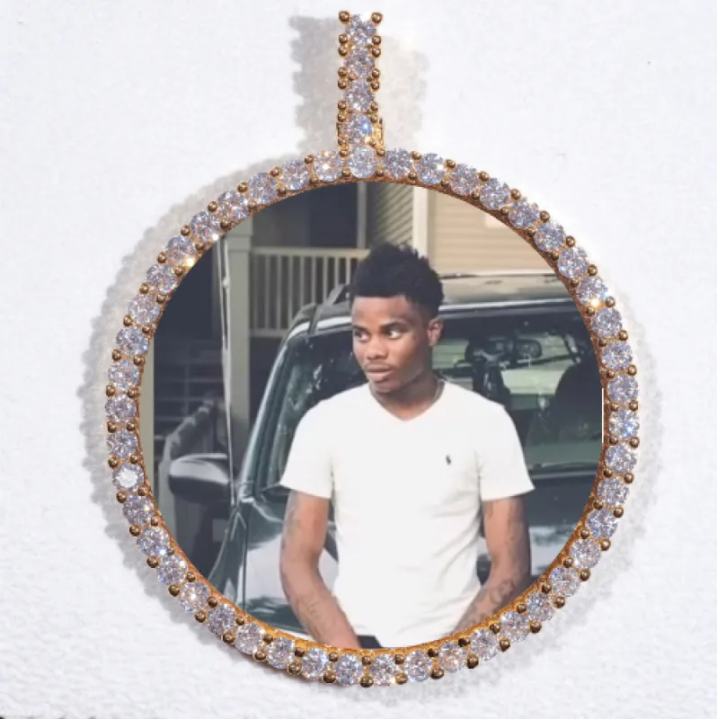 LARGE 3D CIRCLE CUSTOM PICTURE PENDANT sold by The GUU Shop