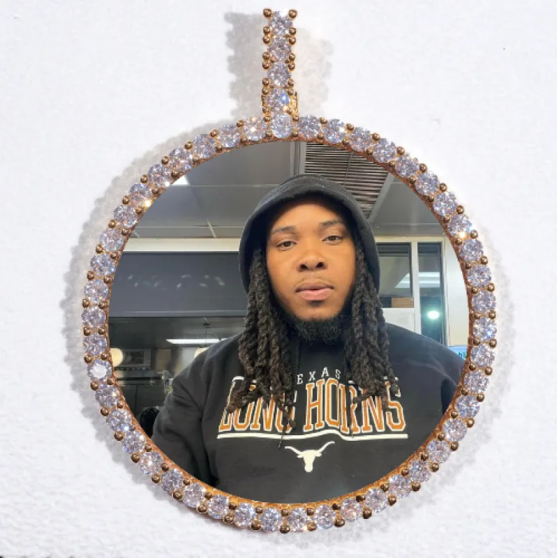 LARGE 3D CIRCLE CUSTOM PICTURE PENDANT sold by The GUU Shop