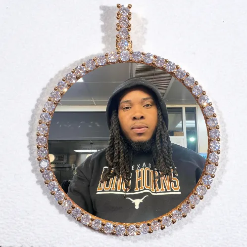 LARGE 3D CIRCLE CUSTOM PICTURE PENDANT sold by The GUU Shop