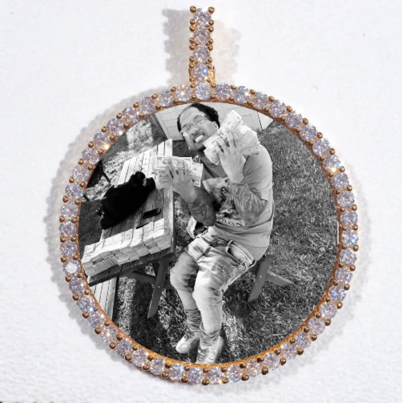 LARGE 3D CIRCLE CUSTOM PICTURE PENDANT sold by The GUU Shop