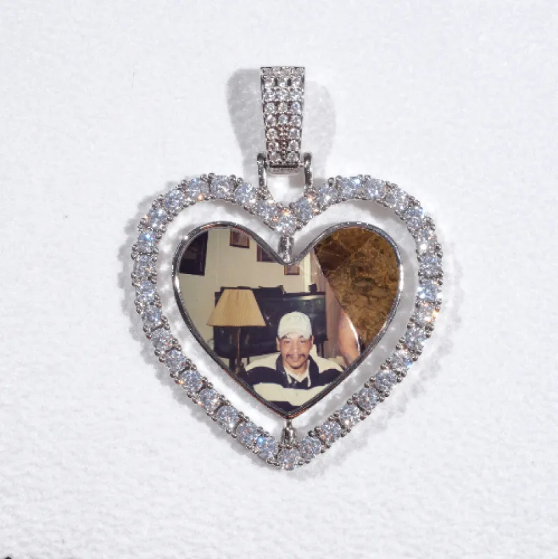 3D Spinning 2-Faced Heart Custom Picture Pendant sold by The GUU Shop