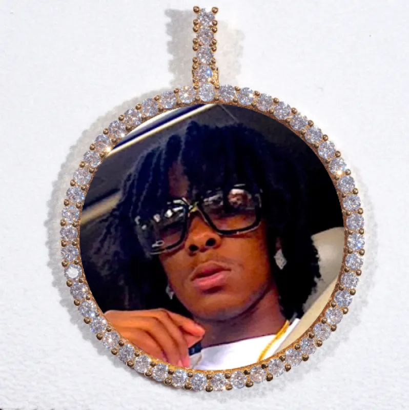 LARGE 3D CIRCLE CUSTOM PICTURE PENDANT made by The GUU Shop