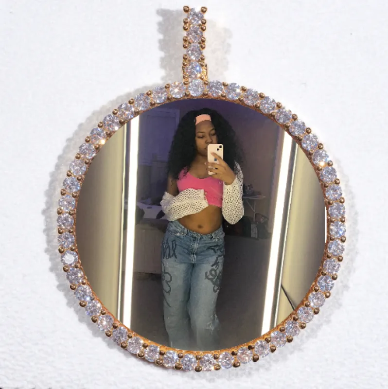 LARGE 3D CIRCLE CUSTOM PICTURE PENDANT sold by The GUU Shop