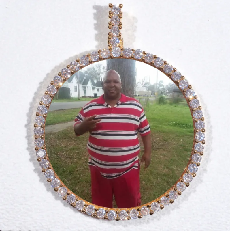 LARGE 3D CIRCLE CUSTOM PICTURE PENDANT sold by The GUU Shop