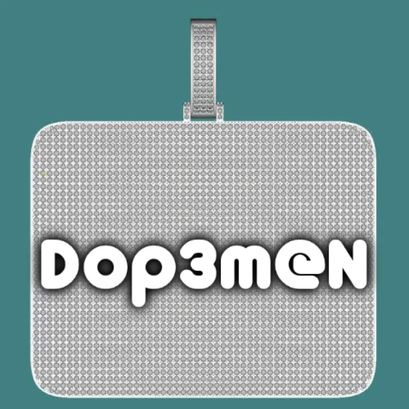 CUSTOM LETTER NECKLACE 3D BIG SQUARE sold by The GUU Shop