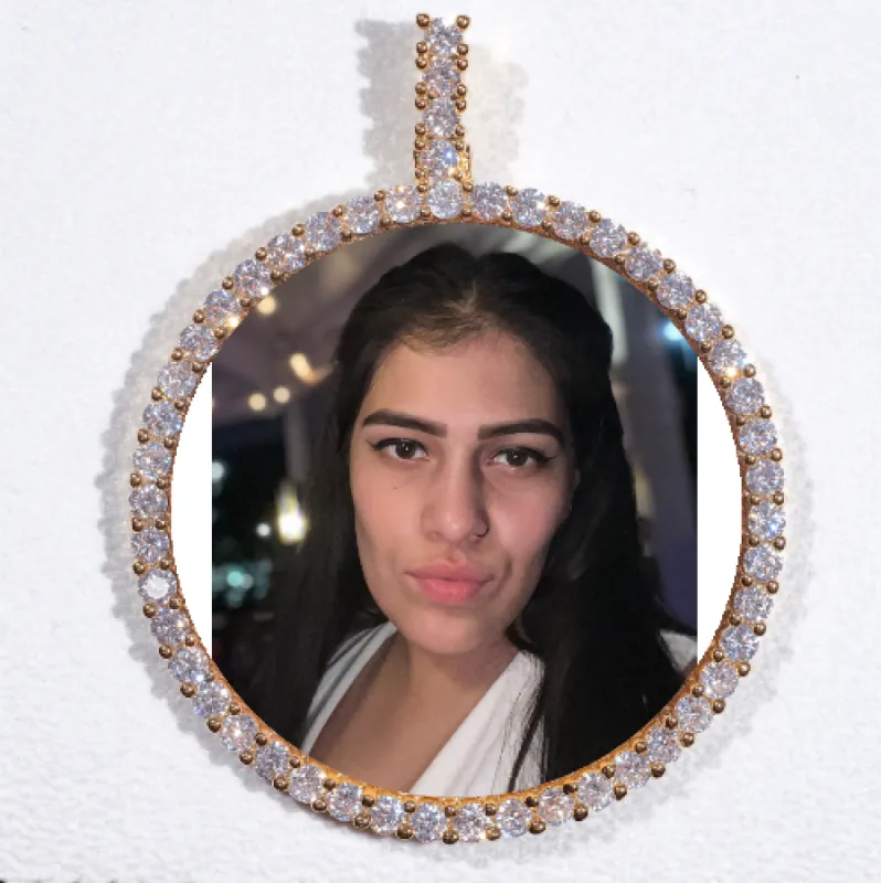 LARGE 3D CIRCLE CUSTOM PICTURE PENDANT sold by The GUU Shop