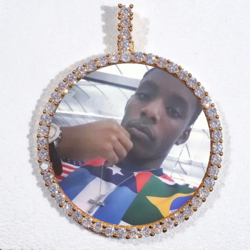 LARGE 3D CIRCLE CUSTOM PICTURE PENDANT sold by The GUU Shop