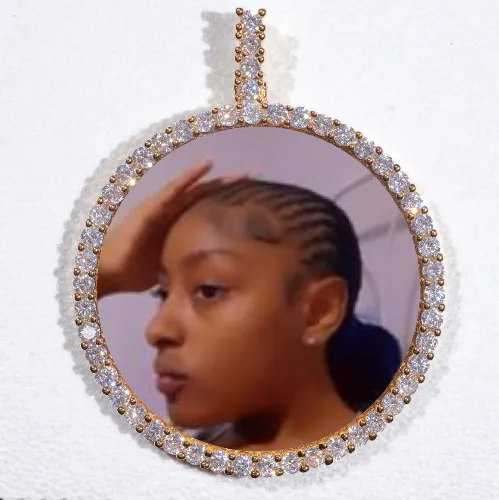 LARGE 3D CIRCLE CUSTOM PICTURE PENDANT sold by The GUU Shop