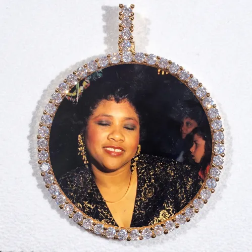 LARGE 3D CIRCLE CUSTOM PICTURE PENDANT sold by The GUU Shop