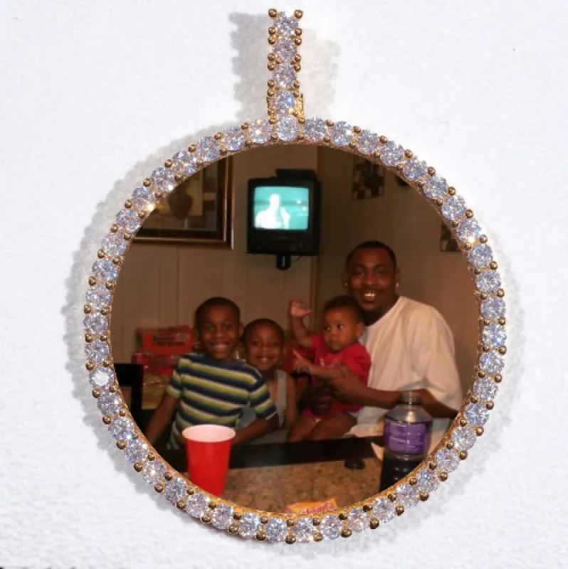 LARGE 3D CIRCLE CUSTOM PICTURE PENDANT sold by The GUU Shop