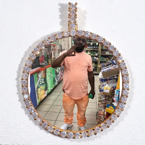 LARGE 3D CIRCLE CUSTOM PICTURE PENDANT sold by The GUU Shop