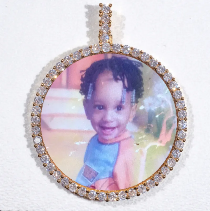 LARGE 3D CIRCLE CUSTOM PICTURE PENDANT sold by The GUU Shop