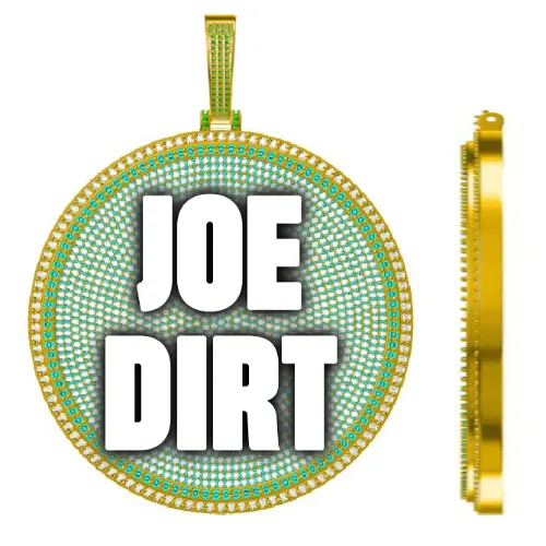 CUSTOM LETTER NECKLACE 3D BIG DISC sold by The GUU Shop