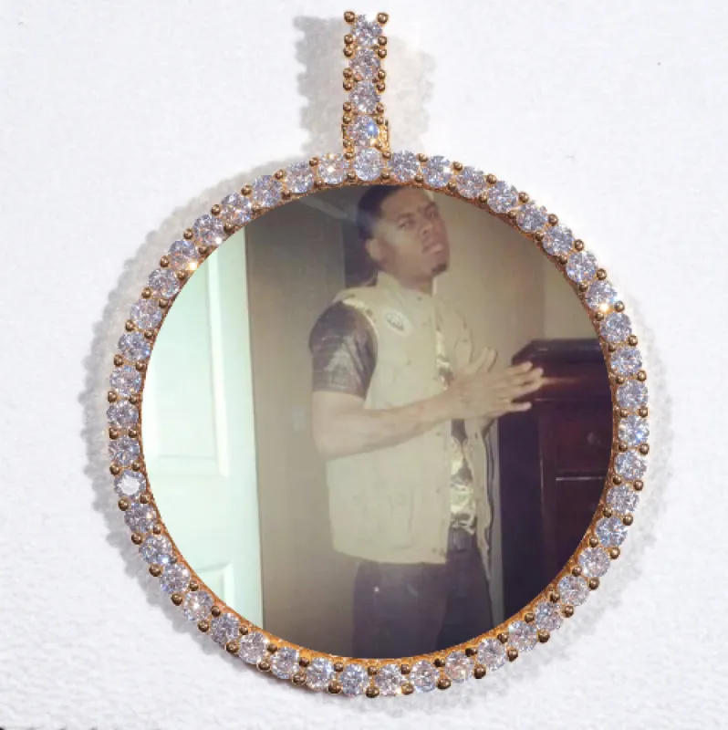 LARGE 3D CIRCLE CUSTOM PICTURE PENDANT sold by The GUU Shop