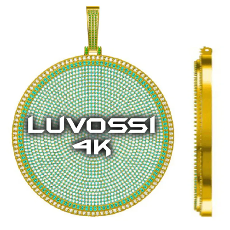 CUSTOM LETTER NECKLACE 3D BIG DISC sold by The GUU Shop