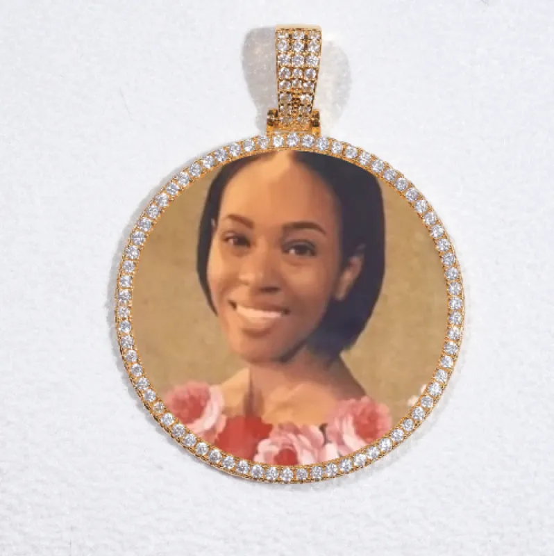 MEDIUM 3D CIRCLE CUSTOM PICTURE PENDANT sold by The GUU Shop