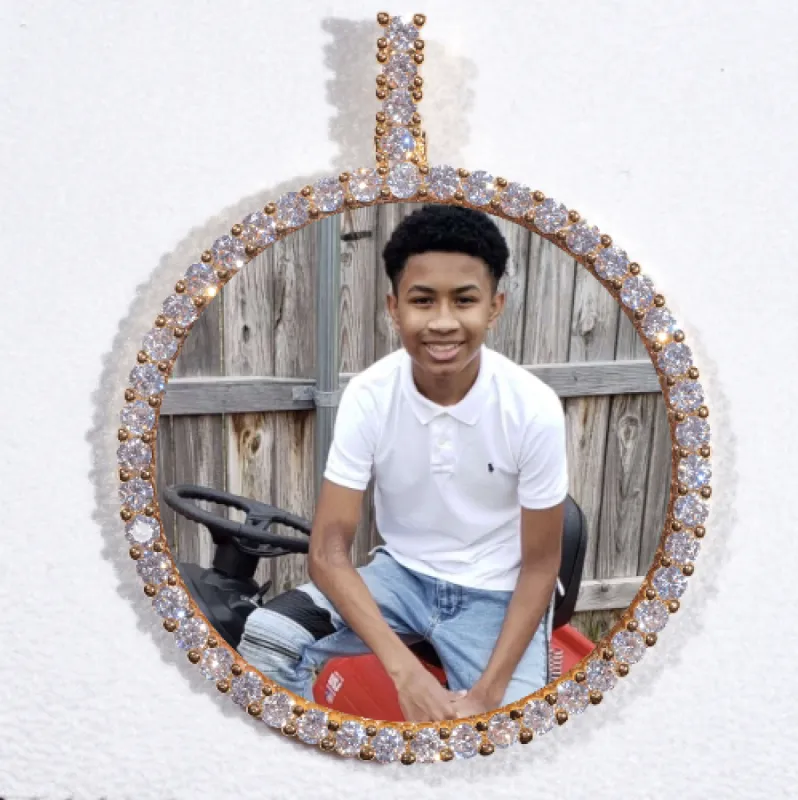 LARGE 3D CIRCLE CUSTOM PICTURE PENDANT sold by The GUU Shop