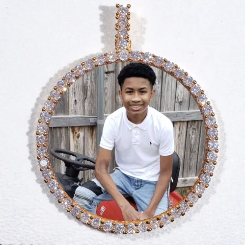 LARGE 3D CIRCLE CUSTOM PICTURE PENDANT sold by The GUU Shop