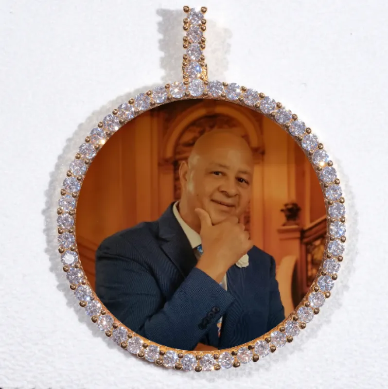 LARGE 3D CIRCLE CUSTOM PICTURE PENDANT sold by The GUU Shop