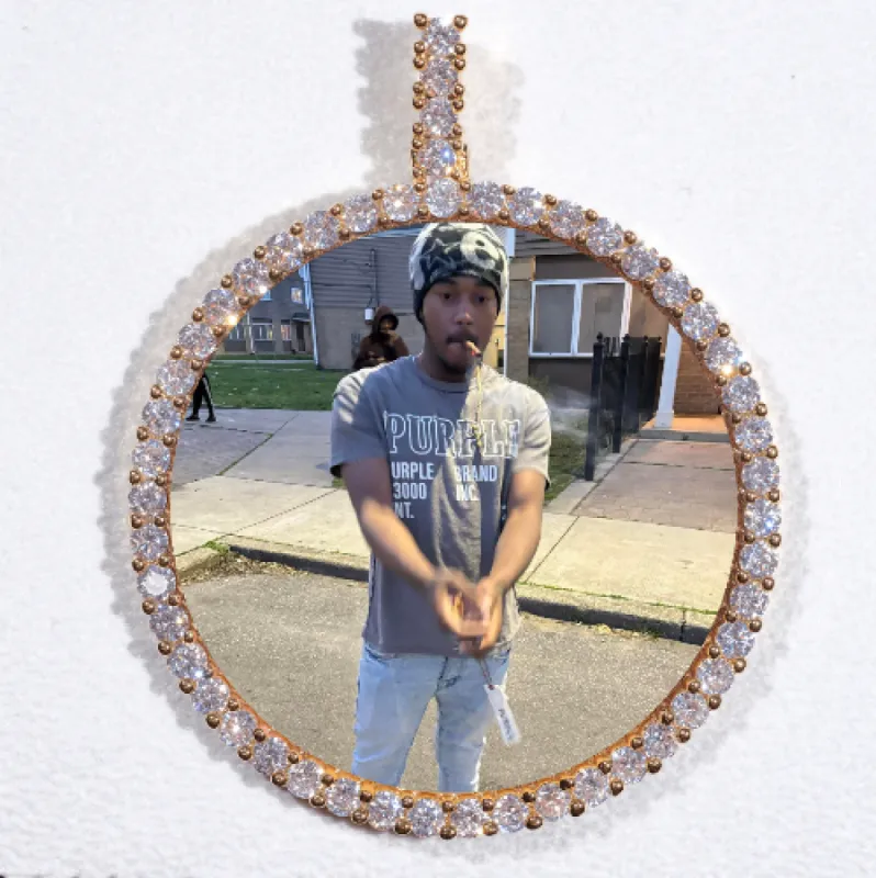 LARGE 3D CIRCLE CUSTOM PICTURE PENDANT sold by The GUU Shop