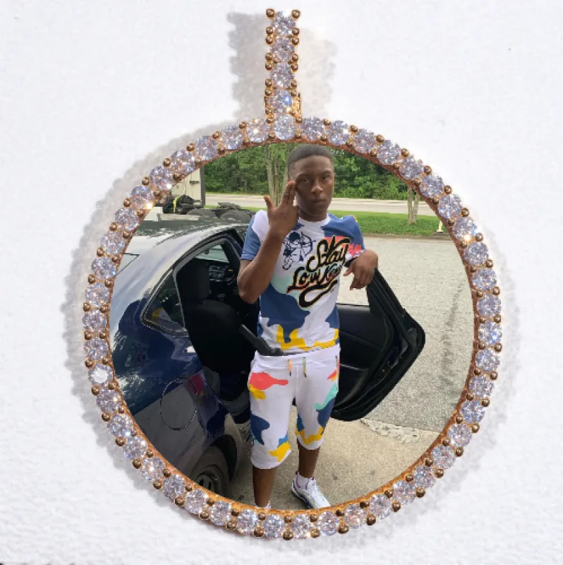 LARGE 3D CIRCLE CUSTOM PICTURE PENDANT sold by The GUU Shop