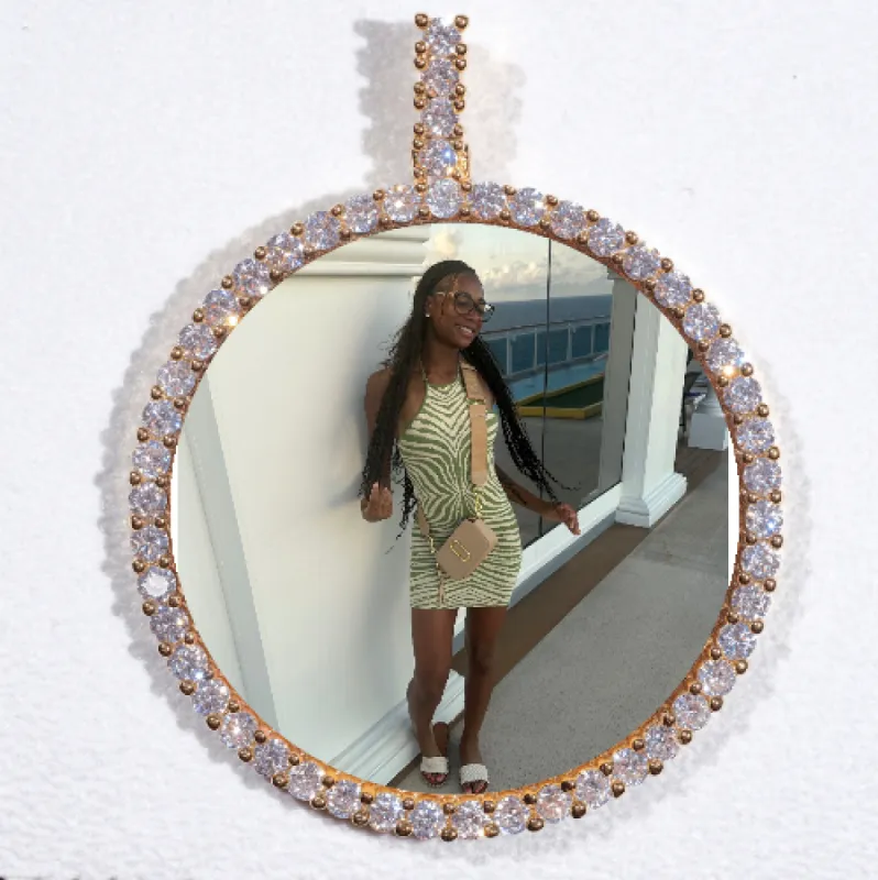 LARGE 3D CIRCLE CUSTOM PICTURE PENDANT sold by The GUU Shop