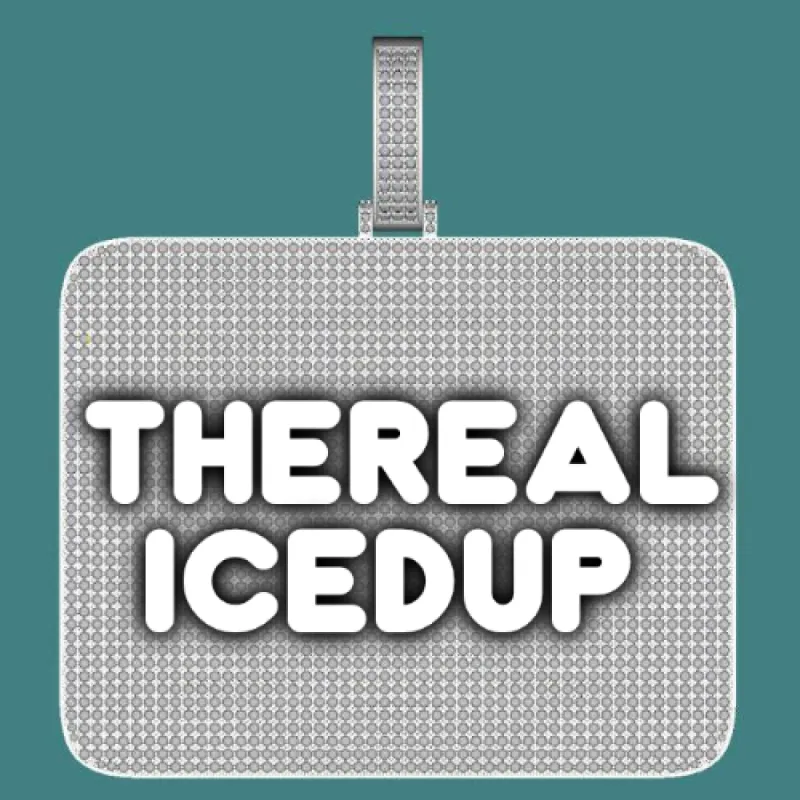 CUSTOM LETTER NECKLACE 3D BIG SQUARE sold by The GUU Shop