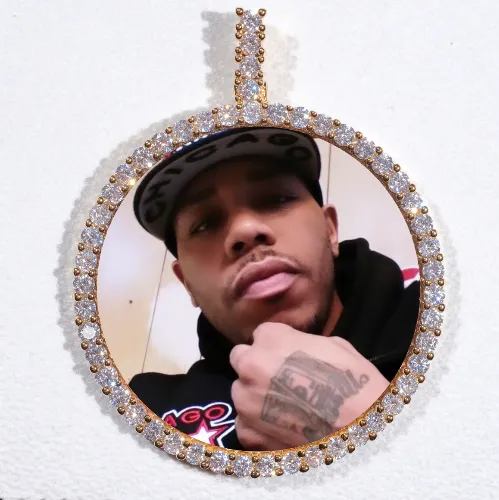 LARGE 3D CIRCLE CUSTOM PICTURE PENDANT sold by The GUU Shop