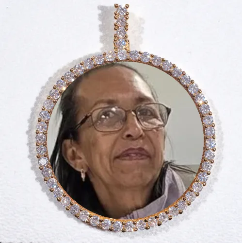 LARGE 3D CIRCLE CUSTOM PICTURE PENDANT sold by The GUU Shop