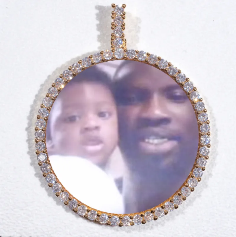 LARGE 3D CIRCLE CUSTOM PICTURE PENDANT sold by The GUU Shop