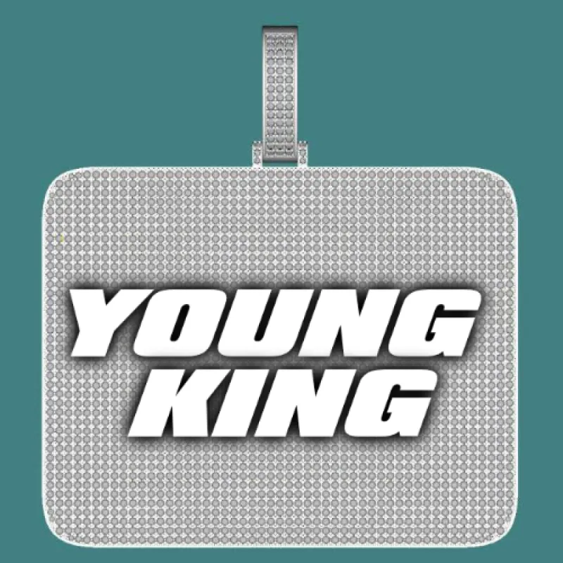 CUSTOM LETTER NECKLACE 3D BIG SQUARE sold by The GUU Shop