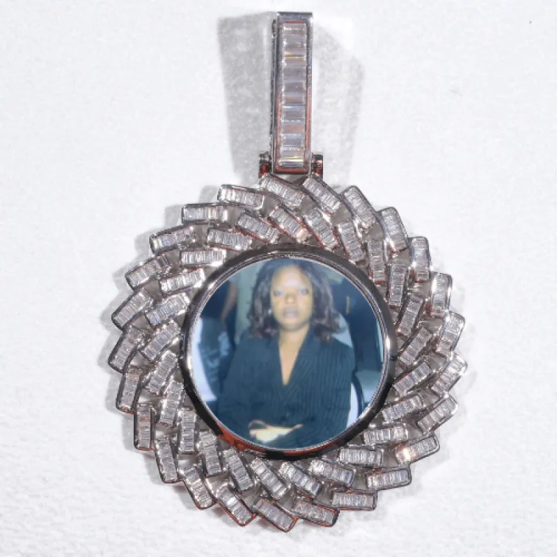 Large 3D Baguette Custom Picture Pendant sold by The GUU Shop