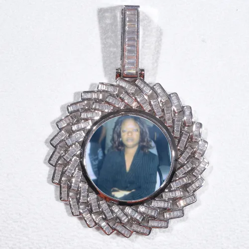 Large 3D Baguette Custom Picture Pendant sold by The GUU Shop