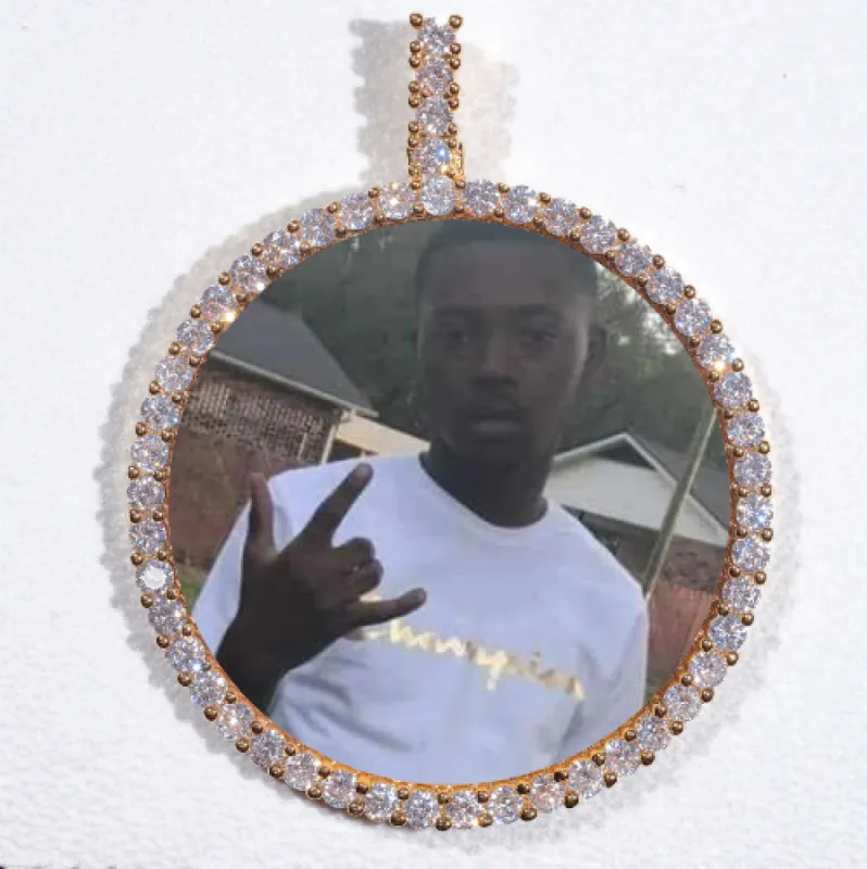 LARGE 3D CIRCLE CUSTOM PICTURE PENDANT sold by The GUU Shop