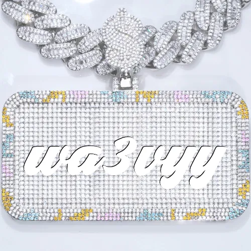 CUSTOM LETTER NECKLACE 3D COLORFUL SQUARE sold by The GUU Shop