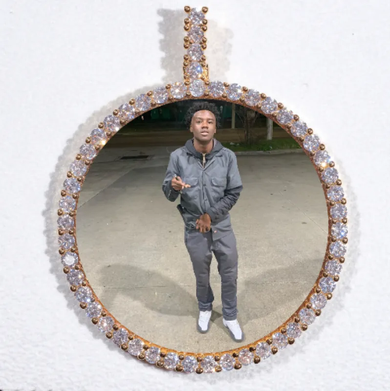 LARGE 3D CIRCLE CUSTOM PICTURE PENDANT sold by The GUU Shop