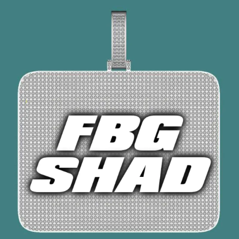 CUSTOM LETTER NECKLACE 3D BIG SQUARE sold by The GUU Shop