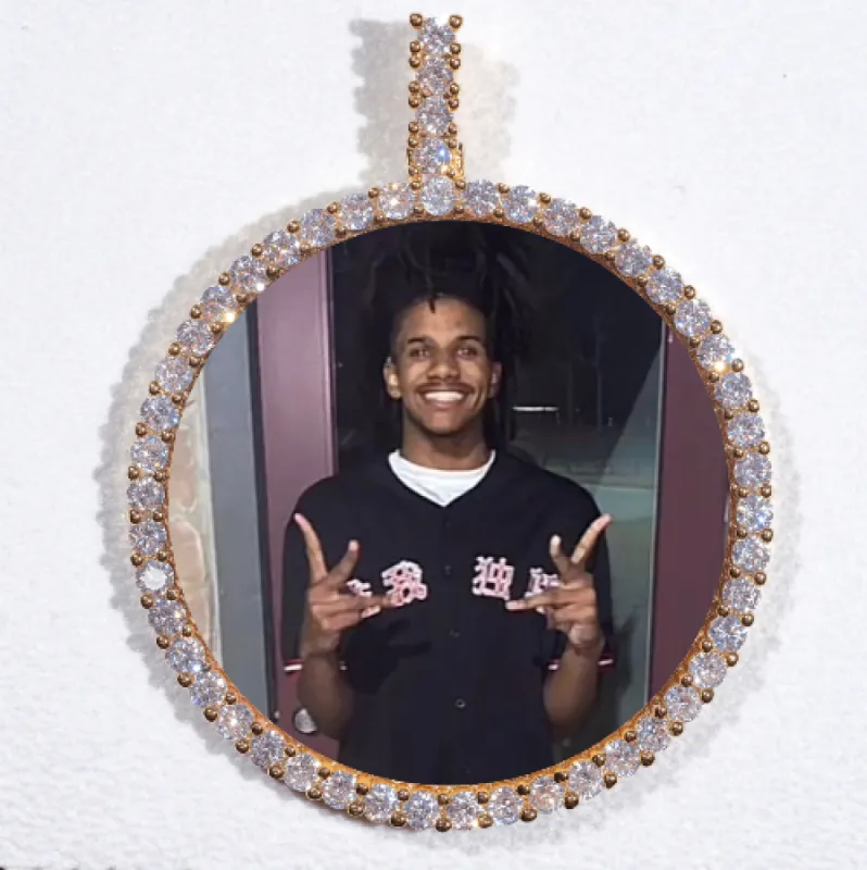 LARGE 3D CIRCLE CUSTOM PICTURE PENDANT sold by The GUU Shop