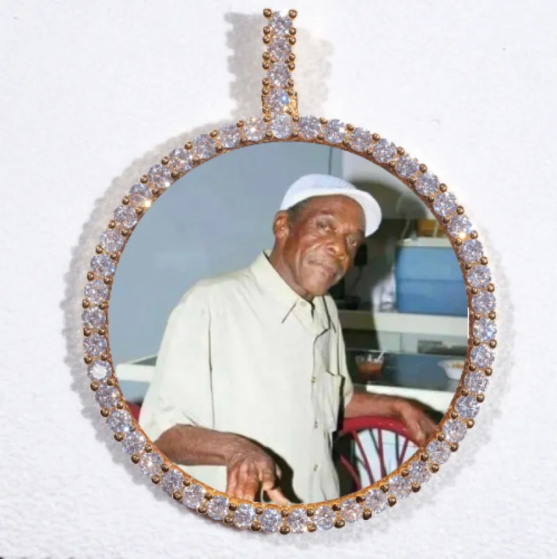 LARGE 3D CIRCLE CUSTOM PICTURE PENDANT sold by The GUU Shop