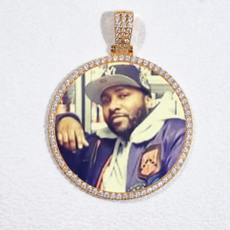 MEDIUM 3D CIRCLE CUSTOM PICTURE PENDANT sold by The GUU Shop