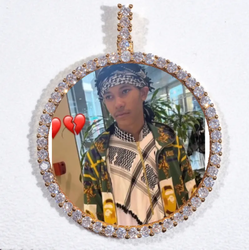 LARGE 3D CIRCLE CUSTOM PICTURE PENDANT sold by The GUU Shop